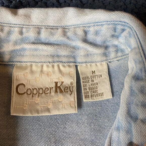 90s 00s vintage denim button up tank - Picture 3 of 7